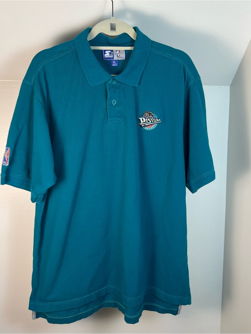 NBA Teal Detroit Pistons Polo